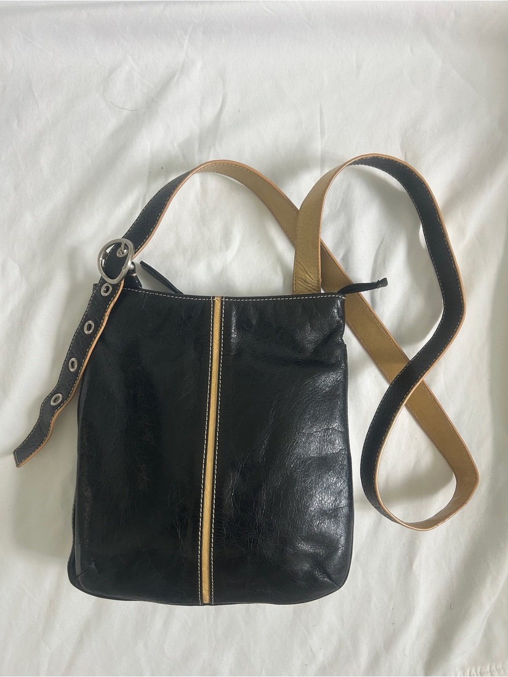 Vintage KGB Leather Crossbody Bag Y2K Cyber Grunge Purse